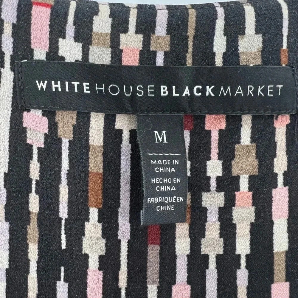 White House Black Market Asymmetrical Sleeveless Tunic Top Sz M - Picture 9 of 12
